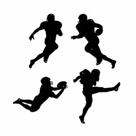Football Player Sport Silhouettes Wall Art - Singles or Sets - The Metal Peddler Decorative Plaques dad sport, football, footballer, not-Dog, silhouettes, sports, wall art