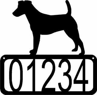 Fox Terrier Dog House Address Sign - The Metal Peddler Address Signs address sign, breed, Dog, Fox Terrier, House sign, Personalized Signs, personalizetext, porch