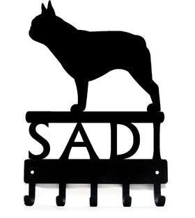 French Bulldog - Personalized Name Dog Key Rack/ Leash Hanger - The Metal Peddler Key Rack breed, Dog, French Bulldog, key rack, leash hanger