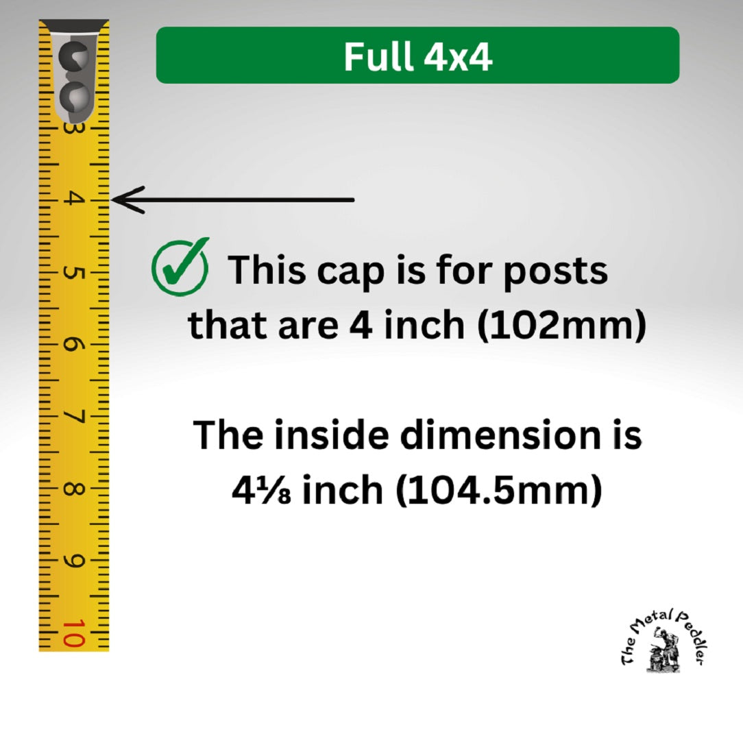 (4-1/8 inch) FULL 4x4 Copper BALL Fence post cap - The Metal Peddler Fence post caps 4x4, copper fence caps, Fence post caps