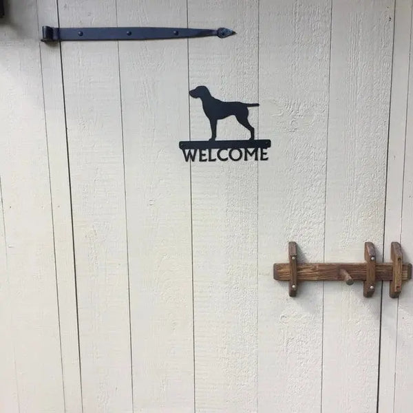 GSP Dog Welcome Sign or Custom Name | The Metal Peddler