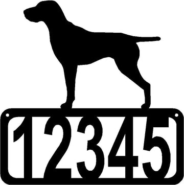 German Shorthaired Pointer Dog House Address Sign - The Metal Peddler Address Signs address sign, breed, Dog, German Shorthaired Pointer, GSP, House sign, Personalized Signs, personalizetext, porch