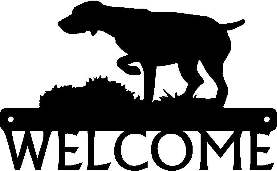 GSP on Point Dog Welcome Sign or Custom Name - The Metal Peddler Welcome Signs breed, Breed G, Dog, German Shorthaired Pointer, German Shorthaired Pointer on Point, German Shorthaired Pointer. GSP, GSP, GSP on Point, Personalized Signs, personalizetext, porch, welcome sign