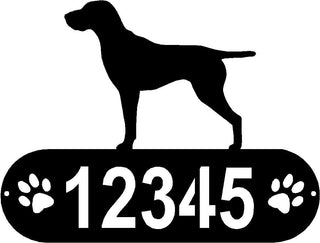GSP PAWS House Address Sign - for your porch - The Metal Peddler Address Signs address sign, breed, Dog, Dog Signs, German Shorthaired Pointer. GSP, Name plaque, Personalized Signs, personalizetext