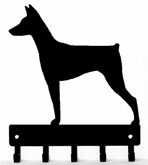 German Pinscher Dog Key Rack/ Leash Hanger - The Metal Peddler Key Rack breed, Dog, German Pinscher, key rack, leash hanger