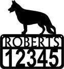 Personalized Dog Sign with Name & house numbers: German Shepherd - The Metal Peddler Welcome Signs Address Sign, breed, dog, German Shepherd, House sign, Personalized Signs, personalizetext, porch