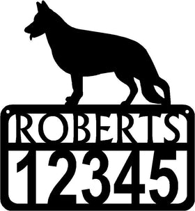 Personalized Dog Sign with Name & house numbers: German Shepherd - The Metal Peddler Welcome Signs Address Sign, breed, Dog, German Shepherd, House sign, Personalized Signs, personalizetext, porch