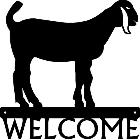Nubian Goat Welcome Sign | The Metal Peddler