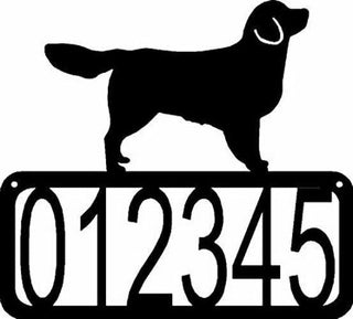 Golden Retriever Dog House Address Sign - The Metal Peddler Address Signs address sign, breed, Dog, Golden Retriever, House sign, Personalized Signs, personalizetext, porch