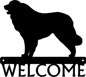 Great Pyrenees Dog Welcome Sign - The Metal Peddler Welcome Signs breed, Dog, Great Pyrenees, porch, welcome sign