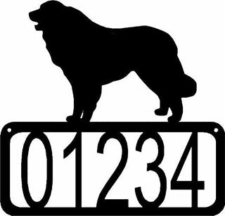 Great Pyrenees Dog House Address Sign - The Metal Peddler Address Signs address sign, breed, Dog, Great Pyrenees, House sign, Personalized Signs, personalizetext, porch