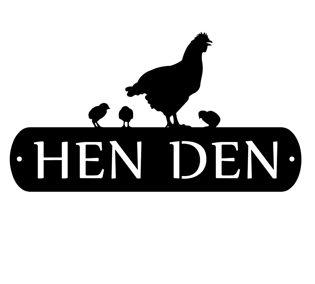 HEN DEN Chicken Theme Metal Sign #1 - The Metal Peddler Signs & Sayings Chicken Coop Signs, chickens, farm, not-dog, rooster