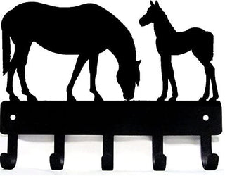 Horse and foal Key Holder - The Metal Peddler Key Rack farm, Horse, key rack, not-dog