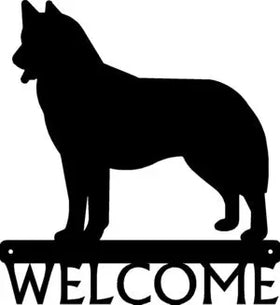 Husky Dog Welcome Sign - The Metal Peddler Welcome Signs breed, Dog, Husky, porch, Siberian Husky, Welcome sign