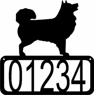 Icelandic Sheepdog Dog House Address Sign - The Metal Peddler Address Signs address sign, breed, Dog, House sign, Icelandic Sheepdog, Personalized Signs, personalizetext, porch