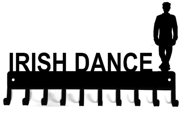 Irish Dance - Male #1- Personalized Medal Rack Organizer - The Metal Peddler Medal Holders dance, dance gifts, dancer, dancers, irish dance, medal rack, personalized dance, Personalized Gifts, personalizetext