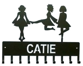 Personalized Irish Dance Trio - Medal Rack Display - The Metal Peddler  