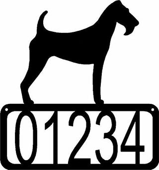 Irish Terrier Dog House Address Sign - The Metal Peddler Address Signs address sign, breed, Dog, House sign, Irish Terrier, Personalized Signs, personalizetext, porch