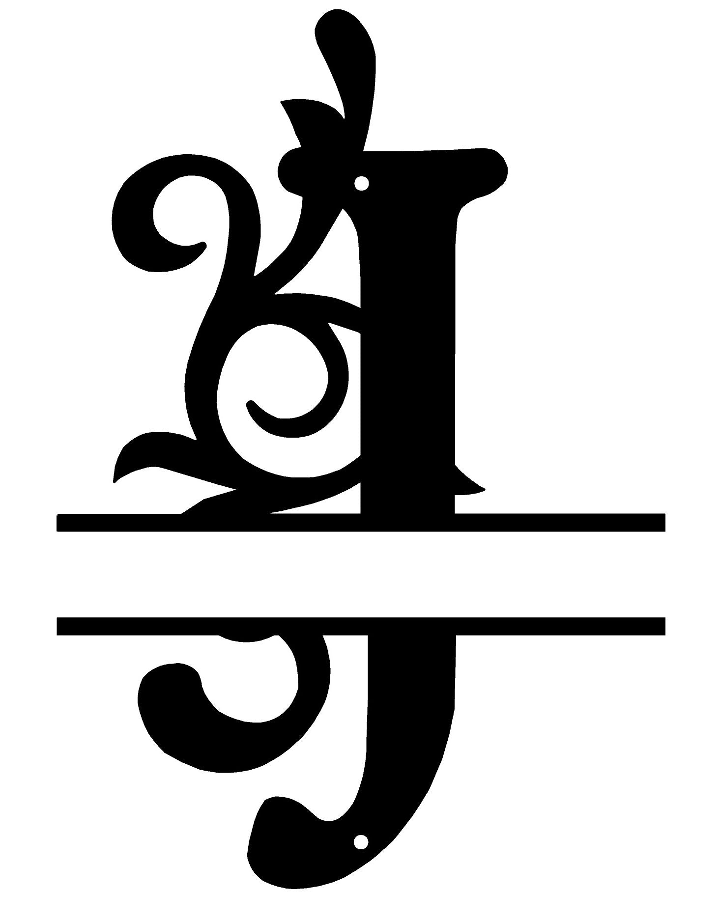Monogram Letter J