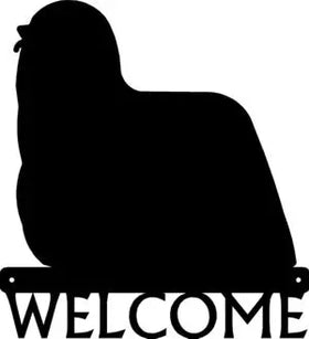 Komondor Dog Welcome Sign - The Metal Peddler Welcome Signs breed, Dog, Komondor, porch, Welcome sign