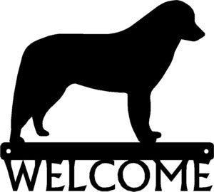 Kuvasz Dog Welcome Sign - The Metal Peddler Welcome Signs breed, Dog, Kuvasz, porch, welcome sign
