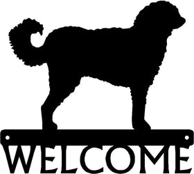 Labradoodle Dog Welcome Sign - The Metal Peddler Welcome Signs breed, Dog, Labradoodle, porch, Welcome sign