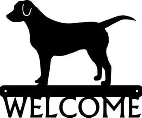 Labrador Retriever Dog Welcome Sign - The Metal Peddler Welcome Signs breed, Dog, Lab, Labrador Retriever, porch, Welcome sign