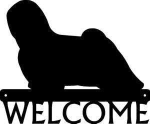 Lhasa Apso Dog Welcome Sign - The Metal Peddler Welcome Signs breed, Dog, Lhasa Apso, porch, welcome sign