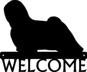Lhasa Apso Dog Welcome Sign - The Metal Peddler Welcome Signs breed, Dog, Lhasa Apso, porch, Welcome sign