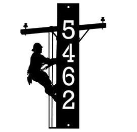 Lineman Pole Art - Name, Numbers or Power Up!