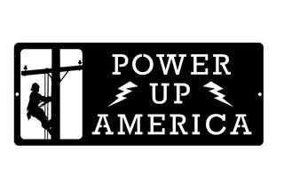 Lineman Plaque Wall Art - Power Up America ⚡