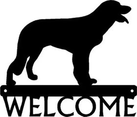 Longhaired Pointer Dog Welcome Sign - The Metal Peddler Welcome Signs breed, Dog, Longhaired Pointer, porch, Welcome sign