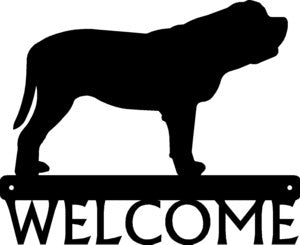 Mastiff Dog Welcome Sign - The Metal Peddler Welcome Signs breed, Dog, Mastiff, porch, welcome sign