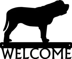 Mastiff Dog Welcome Sign - The Metal Peddler Welcome Signs breed, Dog, Mastiff, porch, Welcome sign