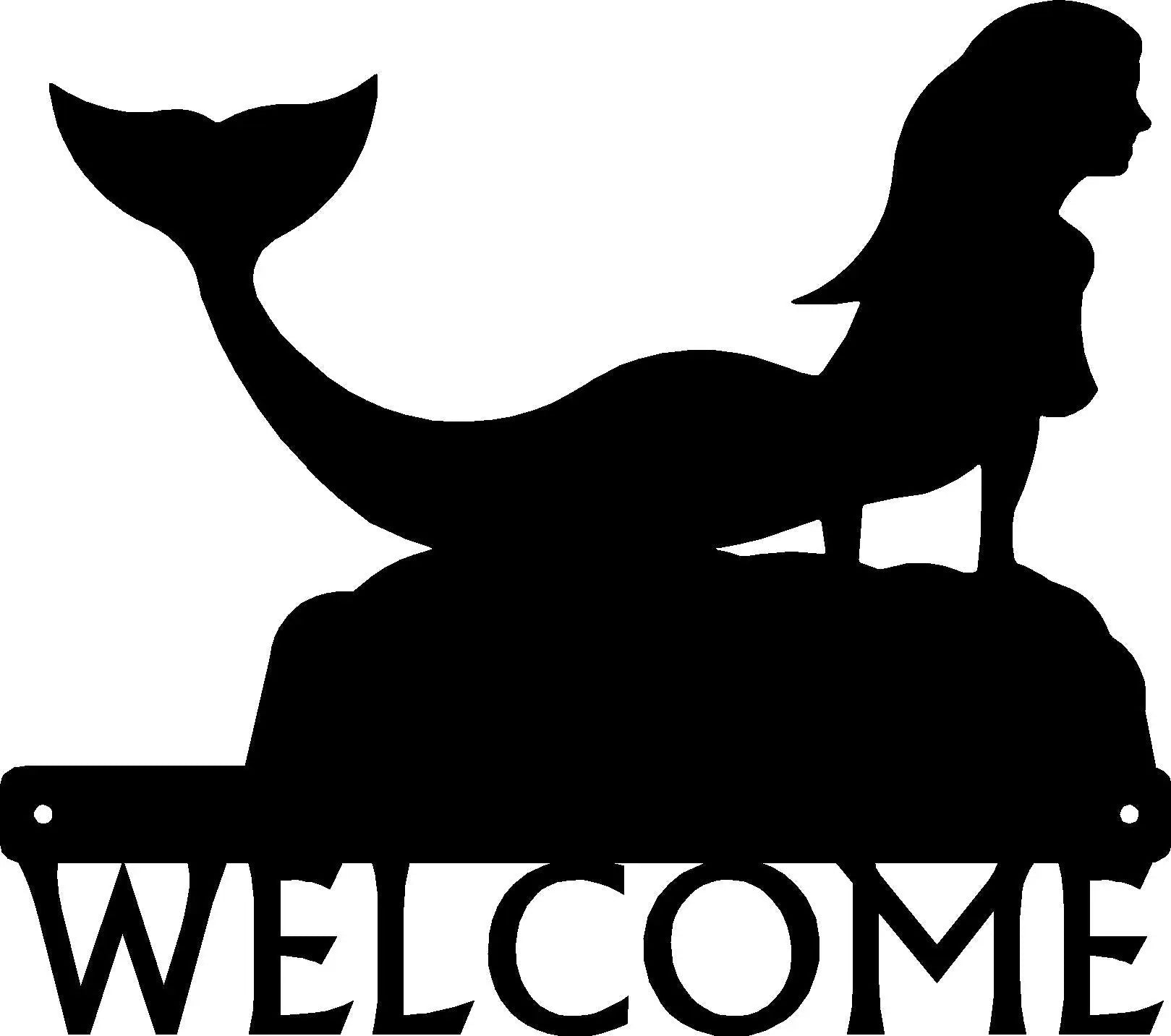 Metmaid Magic Sign Mermaid #02 Welcome Sign or Custom Name Plaque | The Metal Peddler