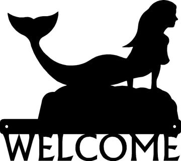 Mermaid #02 Welcome Sign - The Metal Peddler Welcome Signs Mermaid, porch, welcome sign