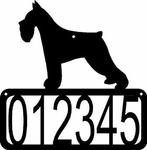 Miniature Schnauzer Dog House Address Sign - The Metal Peddler Address Signs address sign, breed, Dog, House sign, Miniature Schnauzer, Personalized Signs, personalizetext, porch