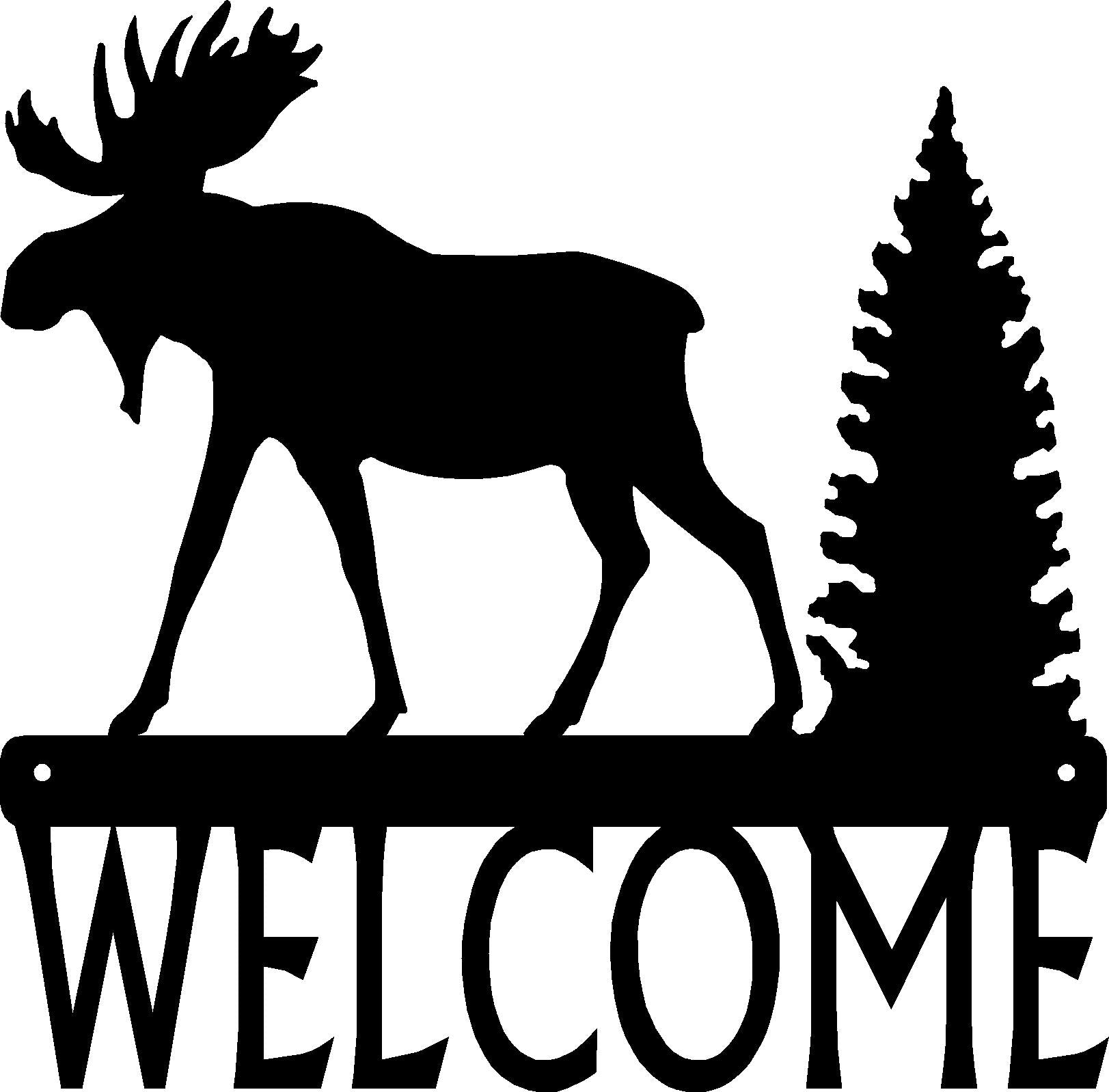 Moose Welcome Sign - The Metal Peddler Welcome Signs Moose, porch, welcome sign