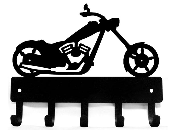 Motorcycle #02 Chopper - Key Rack - The Metal Peddler Key Rack auto, automobile, key rack, motorcycles, transportation, vehicles