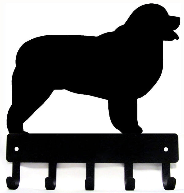 Newfoundland Dog Key Rack/ Leash Hanger with 5 hooks - The Metal Peddler Key Rack breed, Dog, key rack, leash Hanger, Newfoundland