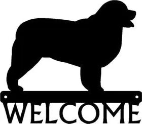 Newfoundland Dog Welcome Sign - The Metal Peddler Welcome Signs breed, Dog, Newfoundland, porch, Welcome sign