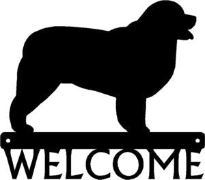 Newfoundland Dog Welcome Sign - The Metal Peddler Welcome Signs breed, Dog, Newfoundland, porch, welcome sign