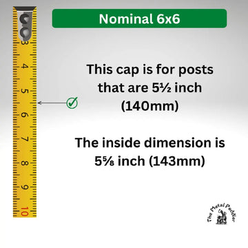 (5-5/8 inch) Nominal 6x6 Stainless Steel Pyramid Fence post cap - The Metal Peddler Fence post caps 6x6, fence caps, Fence post caps