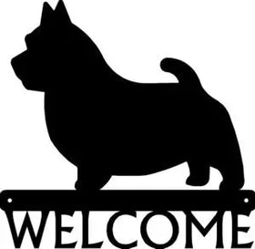 Norwich Terrier Dog Welcome Sign - The Metal Peddler Welcome Signs breed, Dog, Norwich Terrier, porch, Welcome sign