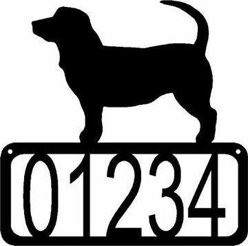 Petit Basset Griffon Vendeen Dog House Address Sign - The Metal Peddler Address Signs address sign, Dog, House sign, Personalized Signs, personalizetext, Petit Basset Griffon Vendeen, porch