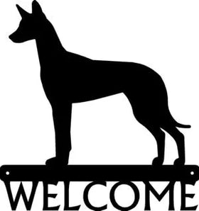 Pharaoh Hound Dog Welcome Sign - The Metal Peddler Welcome Signs Dog, Pharaoh Hound, porch, Welcome sign
