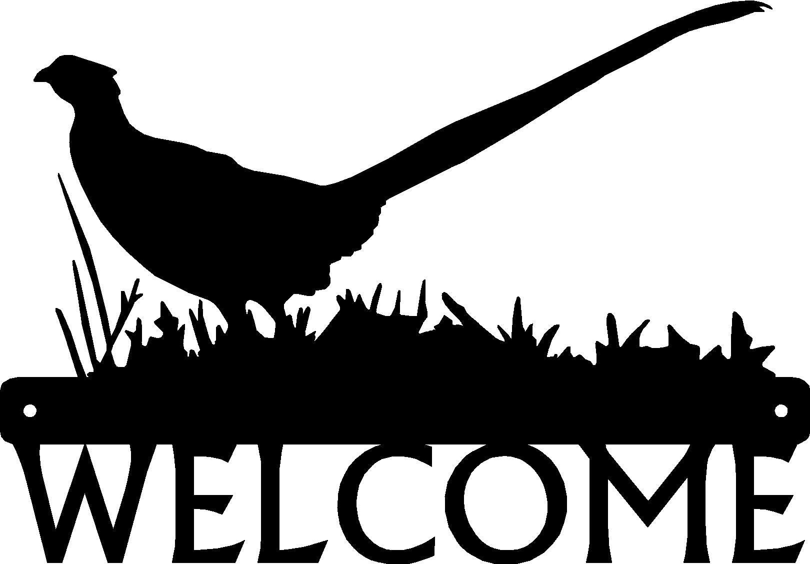 Pheasant #03 Bird Welcome Sign - The Metal Peddler Welcome Signs bird, Pheasant, porch, welcome sign