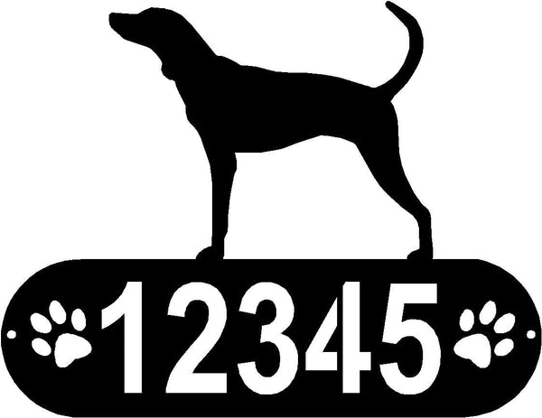 Cylindrical shape with Address numbers and a paw print on each side cut out-Plott Silhouette on top-Plott Dog PAWS House Address Sign or Name Plaque - The Metal Peddler Address Signs address sign, Dog, Dog Signs, Name plaque, Personalized Signs, personalizetext, Plott