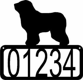 Polish Lowland SheepDog Dog House Address Sign - The Metal Peddler Address Signs address sign, Dog, House sign, Personalized Signs, personalizetext, Polish Lowland SheepDog, porch