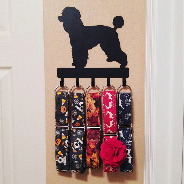 Poodle (Natural Coat) Dog Key Rack/ Leash Hanger - The Metal Peddler Key Rack breed, Dog, key rack, leash hanger, Poodle